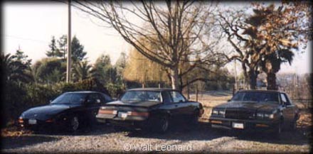 three black cars